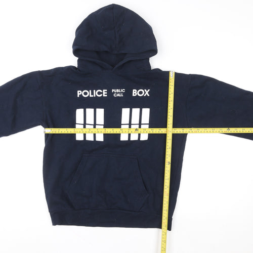 Stars & Stripes Boys Navy Police Box Hoodie 12-13 Years Pullover Cotton Blend