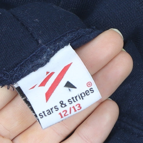 Stars & Stripes Boys Navy Police Box Hoodie 12-13 Years Pullover Cotton Blend