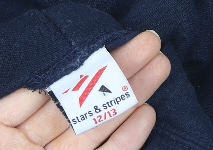 Stars & Stripes Boys Navy Police Box Hoodie 12-13 Years Pullover Cotton Blend