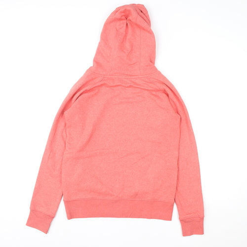 Eagle Women's Coral Pink Pullover Hoodie Size M Organic Cotton Blend