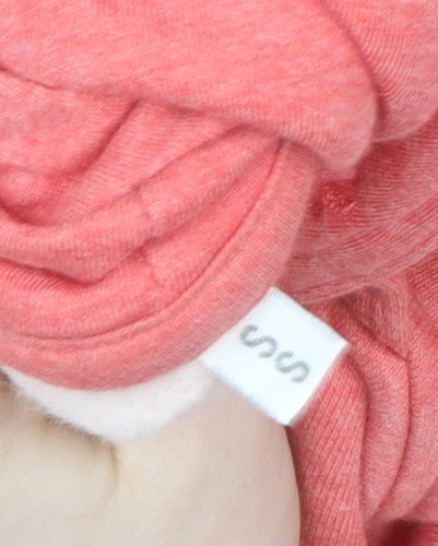 Eagle Women's Coral Pink Pullover Hoodie Size M Organic Cotton Blend