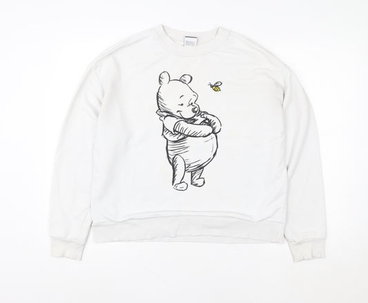Disney at George Women’s Cream Winnie the Pooh Sweatshirt M Cotton Blend