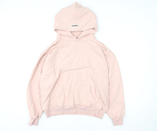 Essentials Women's Pink Pullover Hoodie Size M 100% Cotton
