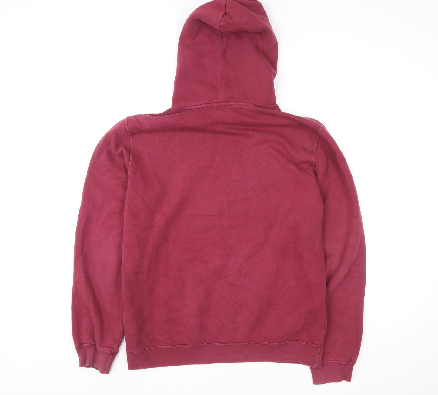 Champion Men's Red Pullover Hoodie Large Logo Fleece Sweatshirt