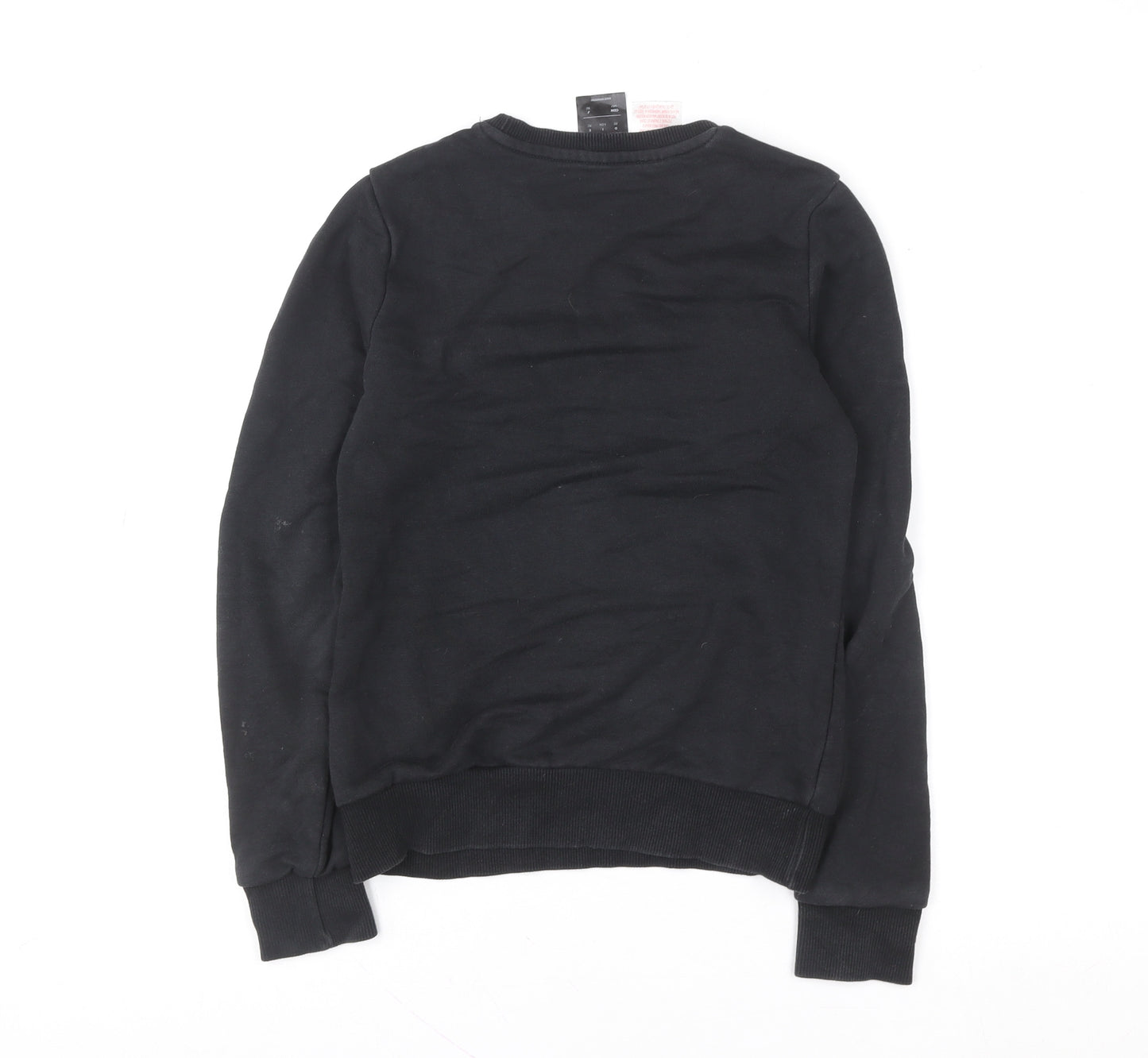 Adidas Boys Black Logo Pullover Sweatshirt 11-12 Years Regular Fit