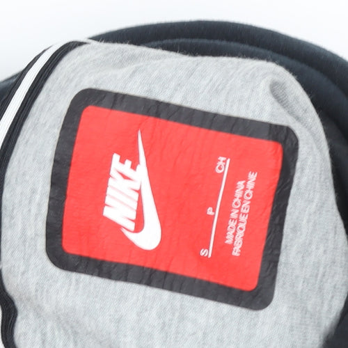 Nike Boys Grey & Black Pullover Hoodie S Regular Fit Logo Sweatshirt