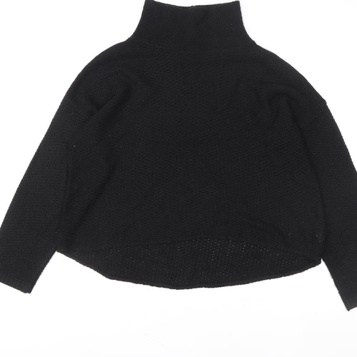 Daisy Street Women’s Black Roll Neck Pullover Sweatshirt Size S