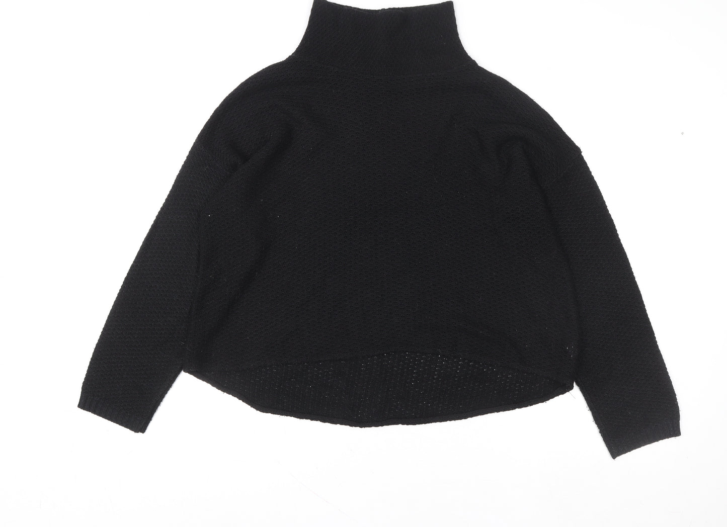 Daisy Street Women’s Black Roll Neck Pullover Sweatshirt Size S
