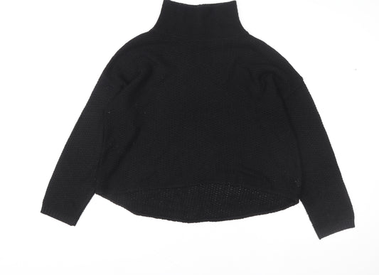Daisy Street Women’s Black Roll Neck Pullover Sweatshirt Size S