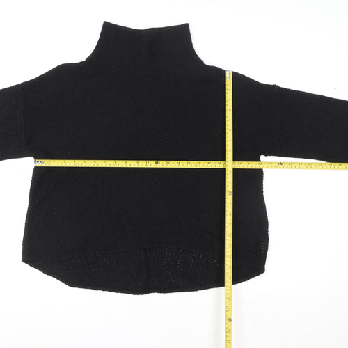 Daisy Street Women’s Black Roll Neck Pullover Sweatshirt Size S