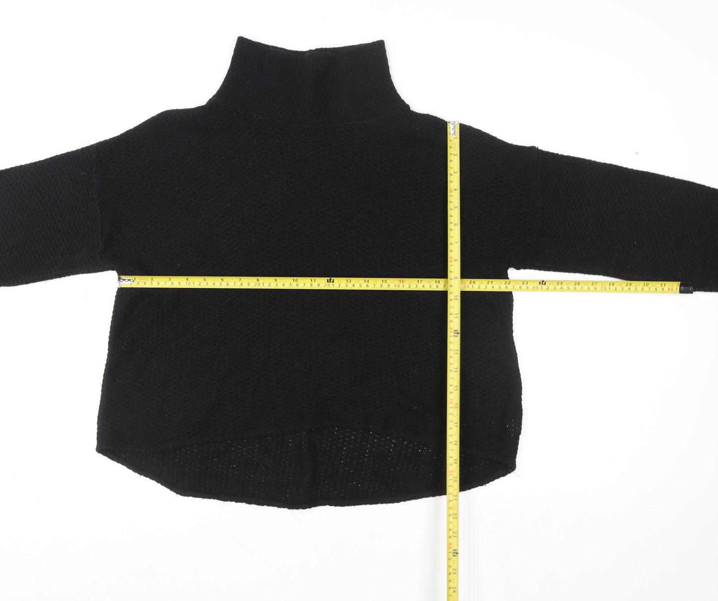 Daisy Street Women’s Black Roll Neck Pullover Sweatshirt Size S