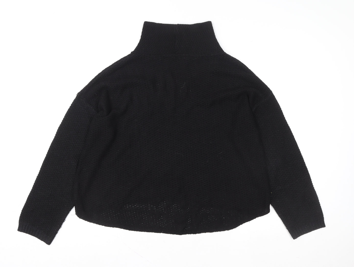 Daisy Street Women’s Black Roll Neck Pullover Sweatshirt Size S