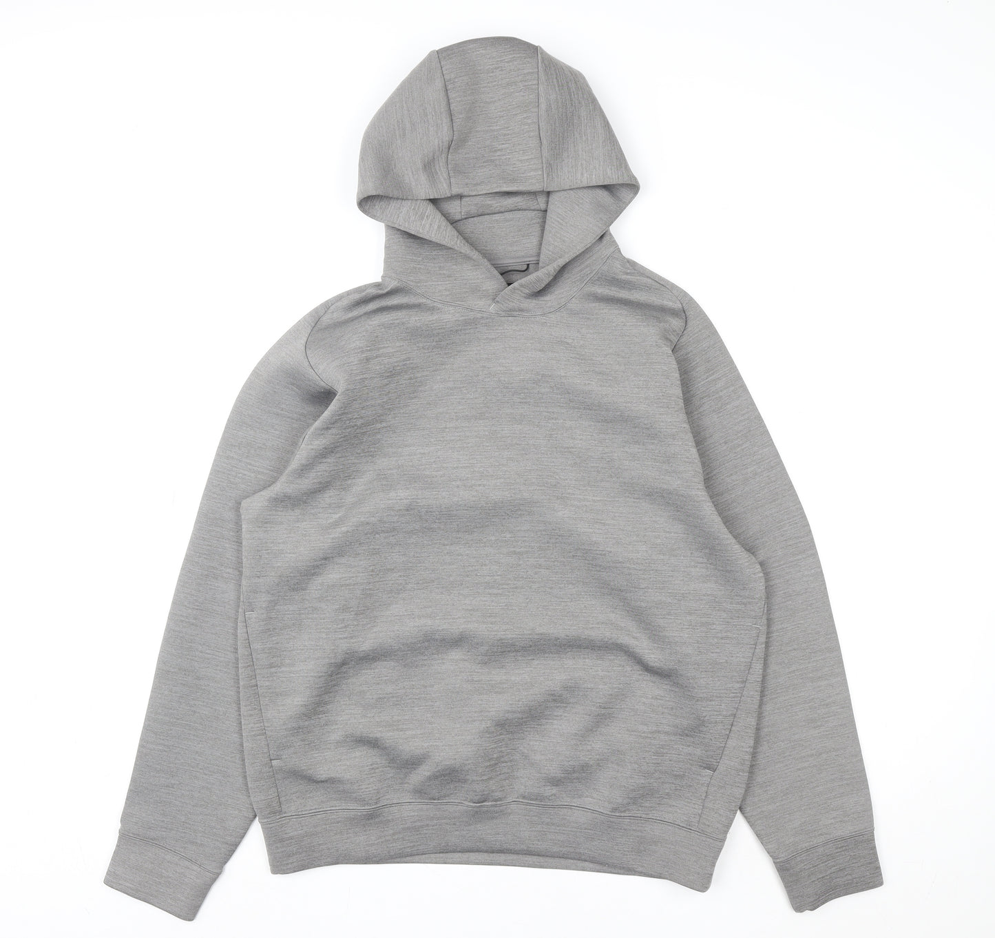 UNIQLO Men’s Grey Pullover Hoodie M Regular Fit Long Sleeve