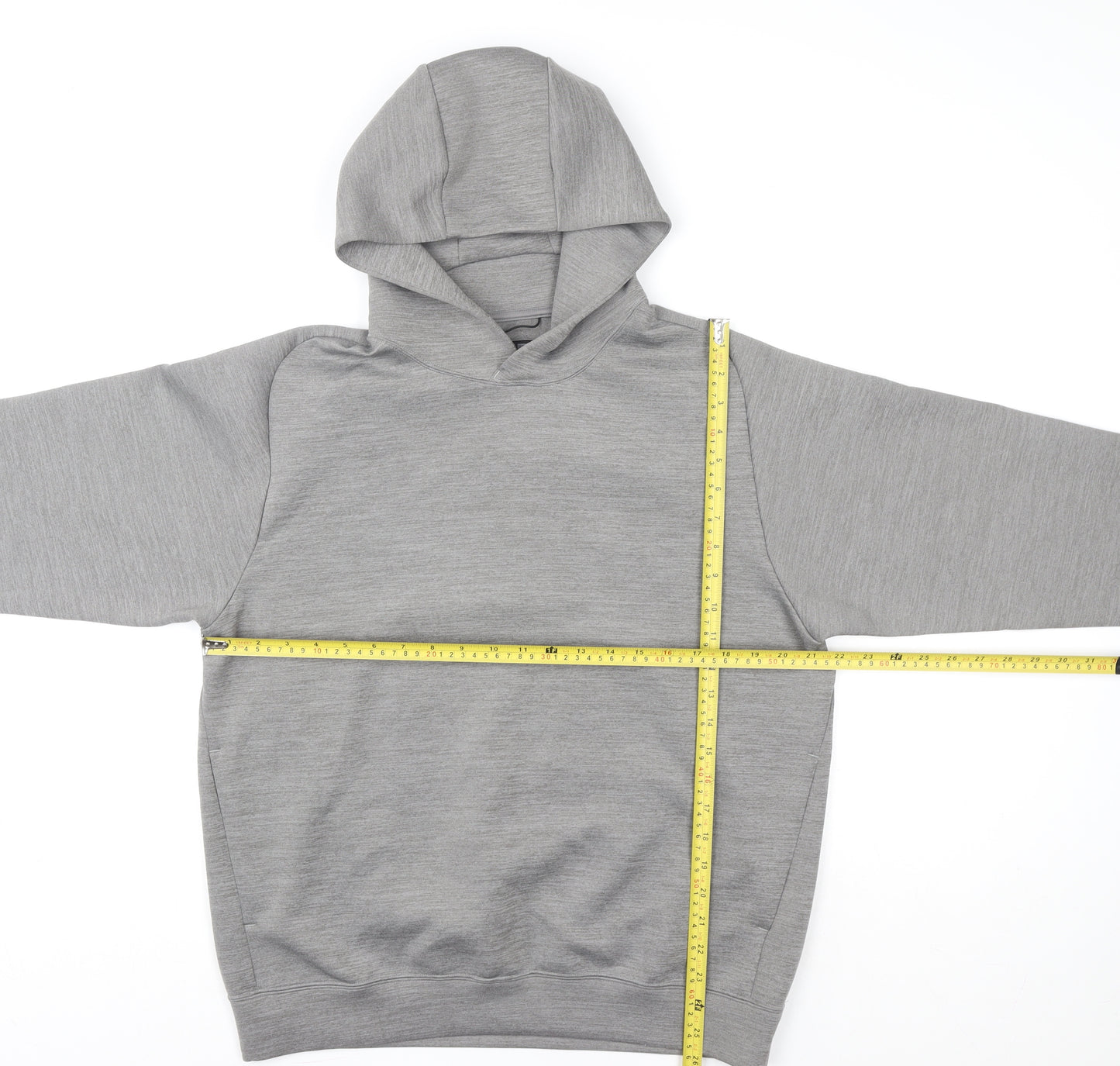 UNIQLO Men’s Grey Pullover Hoodie M Regular Fit Long Sleeve