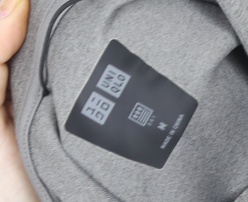 UNIQLO Men’s Grey Pullover Hoodie M Regular Fit Long Sleeve