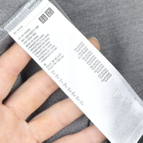 UNIQLO Men’s Grey Pullover Hoodie M Regular Fit Long Sleeve