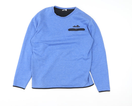 Ellesse Men's Blue Crew Neck Pullover Sweatshirt Size M