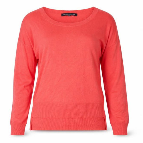 French Connection Women Coral Pullover Sweater Medium Cotton Blend