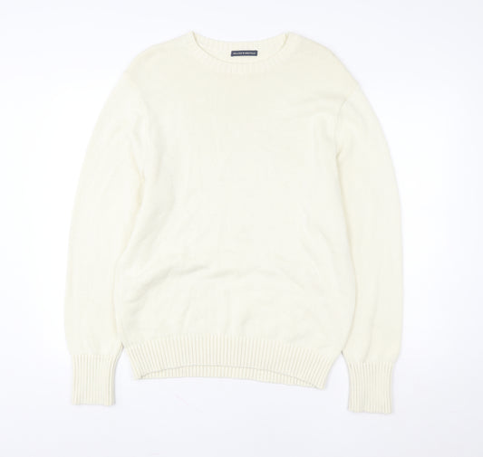 Brandy Melville Women Ivory Knit Pullover Sweatshirt One Size
