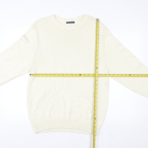 Brandy Melville Women Ivory Knit Pullover Sweatshirt One Size