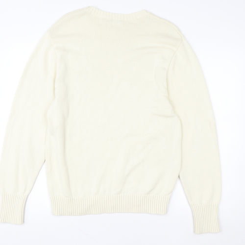 Brandy Melville Women Ivory Knit Pullover Sweatshirt One Size