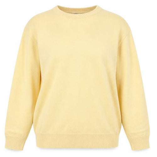 Franco Ponti Women Yellow Crew Neck Pullover Jumper Made in Italy Size M