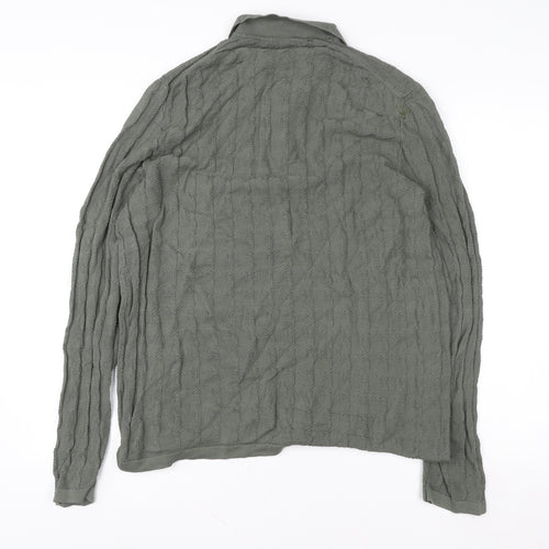 Marks and Spencer Autograph Men's Grey XL 1/2 Zip Cotton Sweatshirt