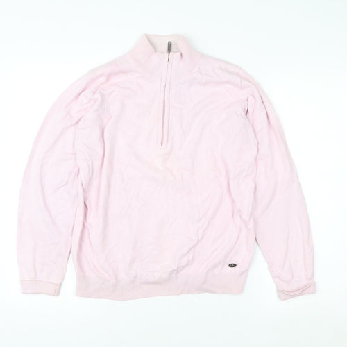 Isle by EWM Girls Pink 100% Cotton 1/2 Zip High Neck Sweatshirt 14-15 Years