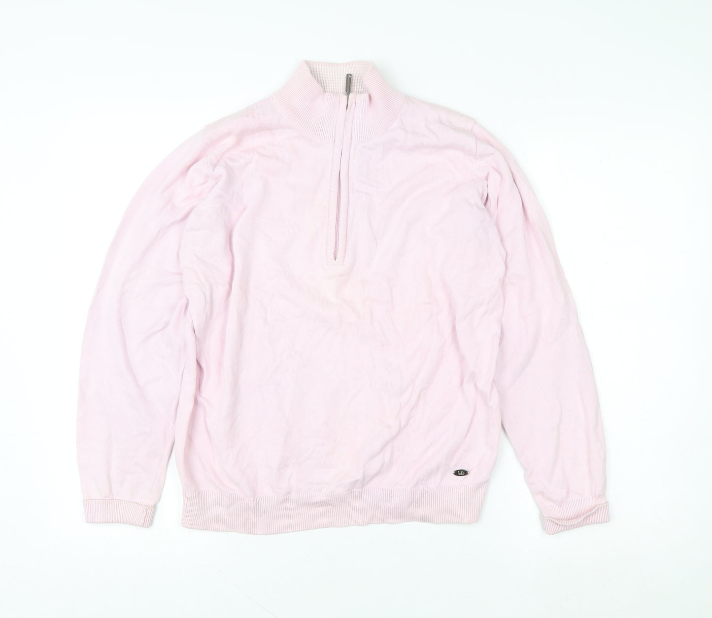 Isle by EWM Girls Pink 100% Cotton 1/2 Zip High Neck Sweatshirt 14-15 Years