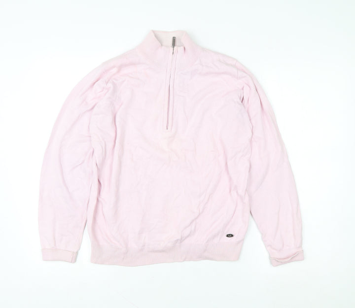 Isle by EWM Girls Pink 100% Cotton 1/2 Zip High Neck Sweatshirt 14-15 Years