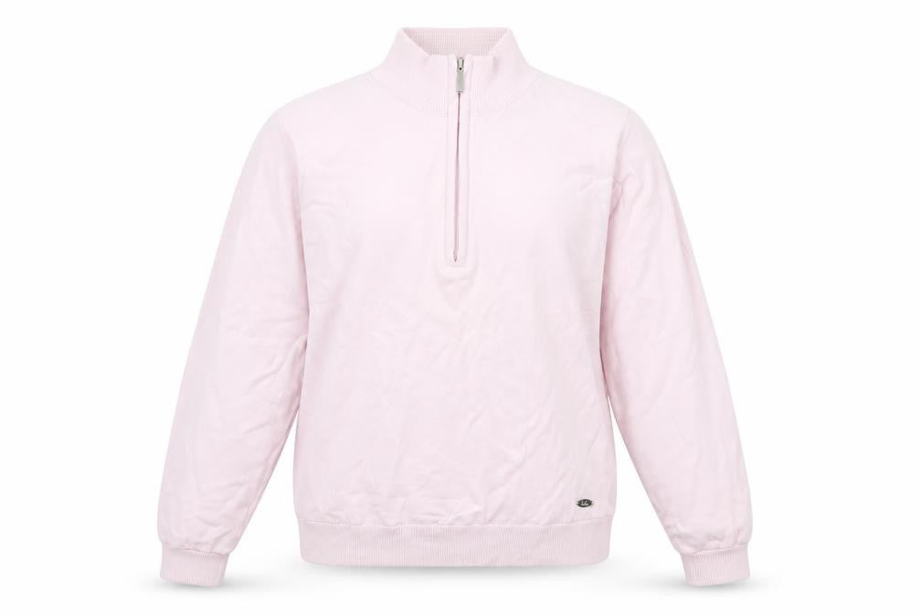 Isle by EWM Girls Pink 100% Cotton 1/2 Zip High Neck Sweatshirt 14-15 Years