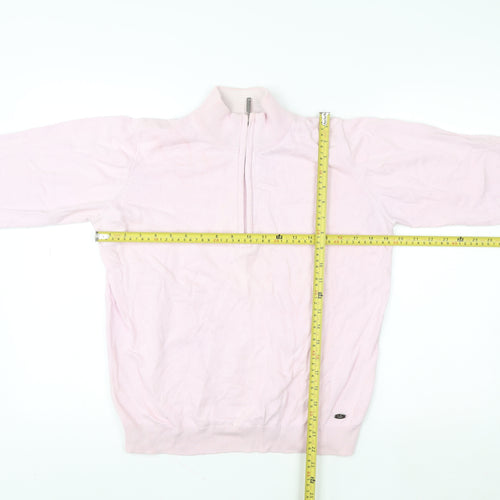 Isle by EWM Girls Pink 100% Cotton 1/2 Zip High Neck Sweatshirt 14-15 Years