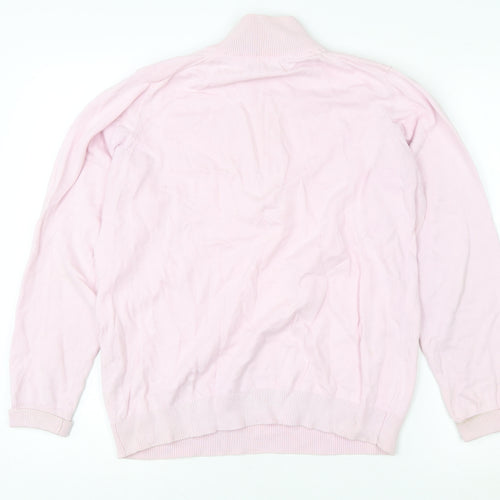 Isle by EWM Girls Pink 100% Cotton 1/2 Zip High Neck Sweatshirt 14-15 Years