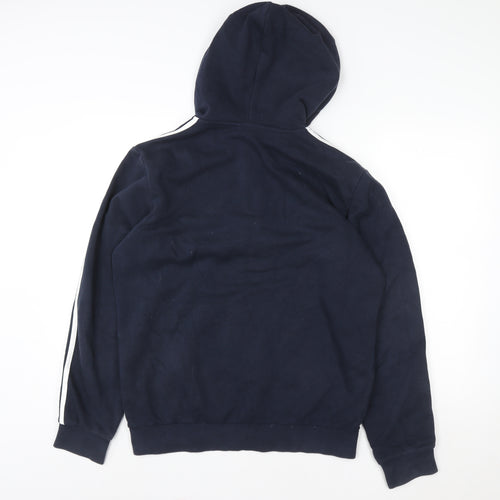 adidas Mens Blue Full Zip Hoodie M Sports Fleece Jacket