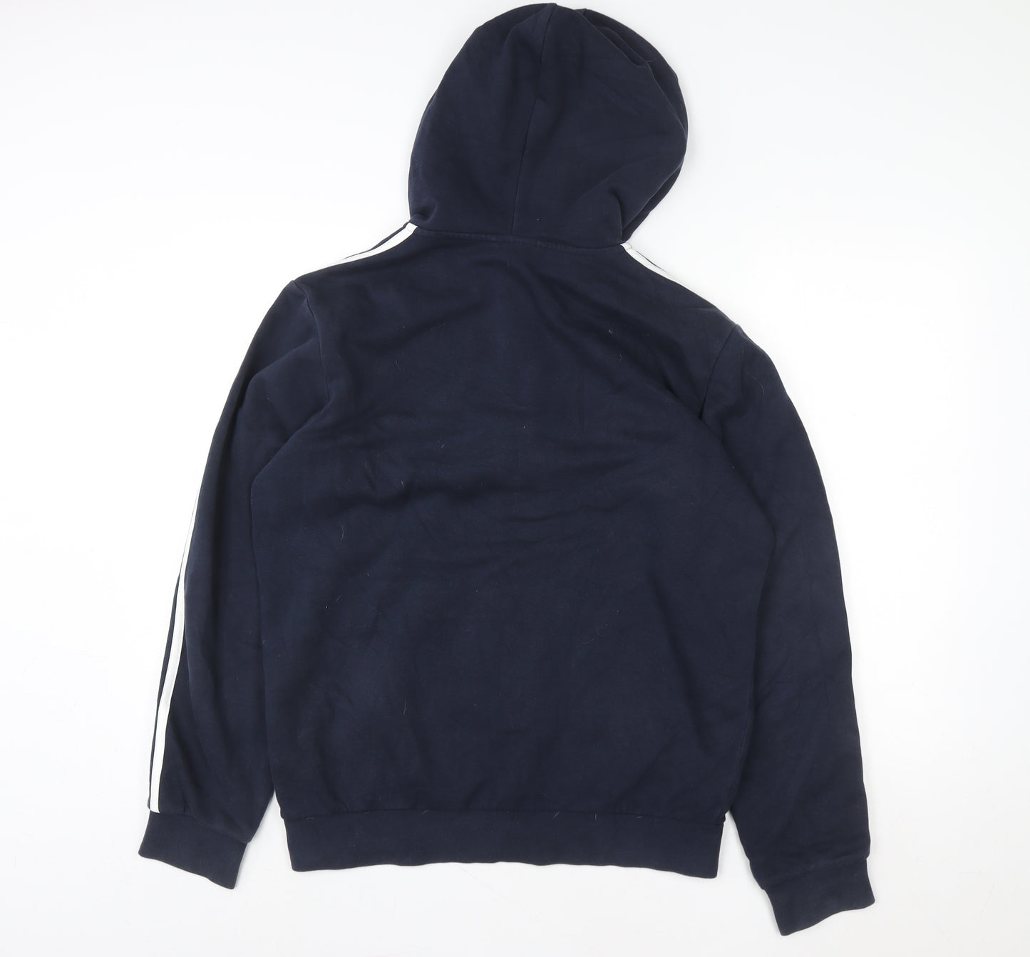 adidas Mens Blue Full Zip Hoodie M Sports Fleece Jacket