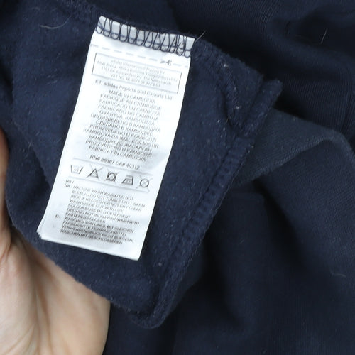 adidas Mens Blue Full Zip Hoodie M Sports Fleece Jacket