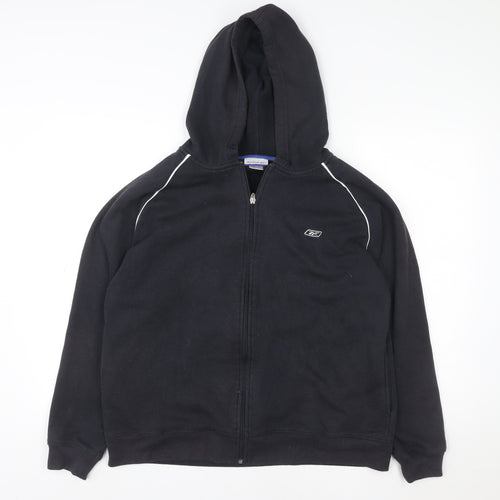 Reebok Womens Black Small Full Zip Hoodie Sweatshirt