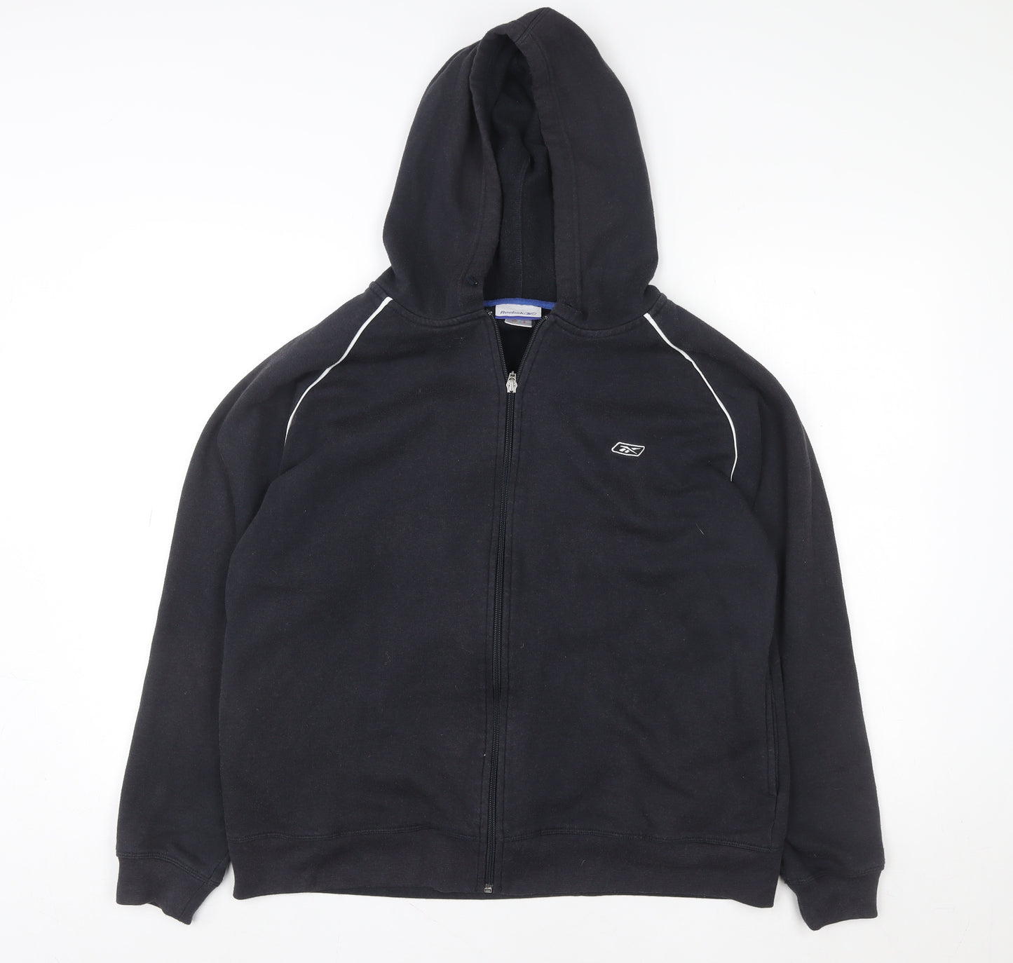 Reebok Womens Black Small Full Zip Hoodie Sweatshirt