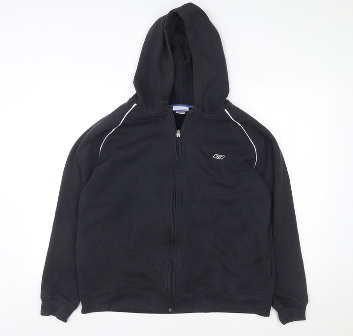 Reebok Womens Black Small Full Zip Hoodie Sweatshirt