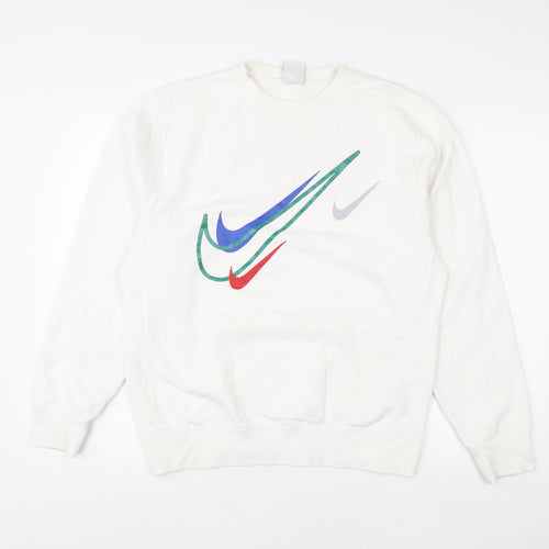 Nike Women's Ivory Small Crew Neck Pullover Sweatshirt