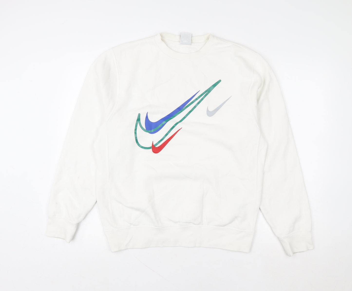 Nike Women's Ivory Small Crew Neck Pullover Sweatshirt