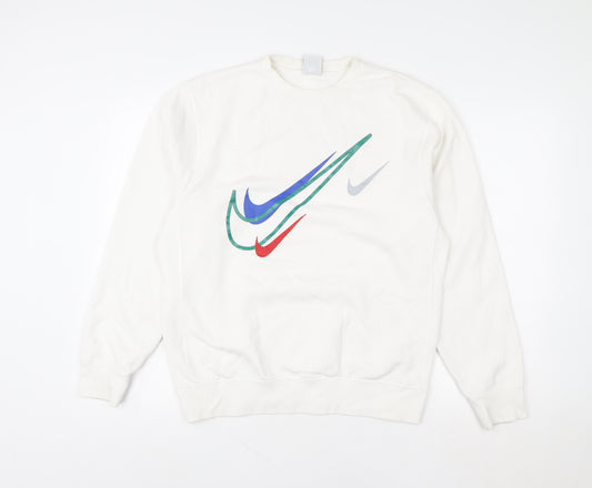 Nike Women's Ivory Small Crew Neck Pullover Sweatshirt