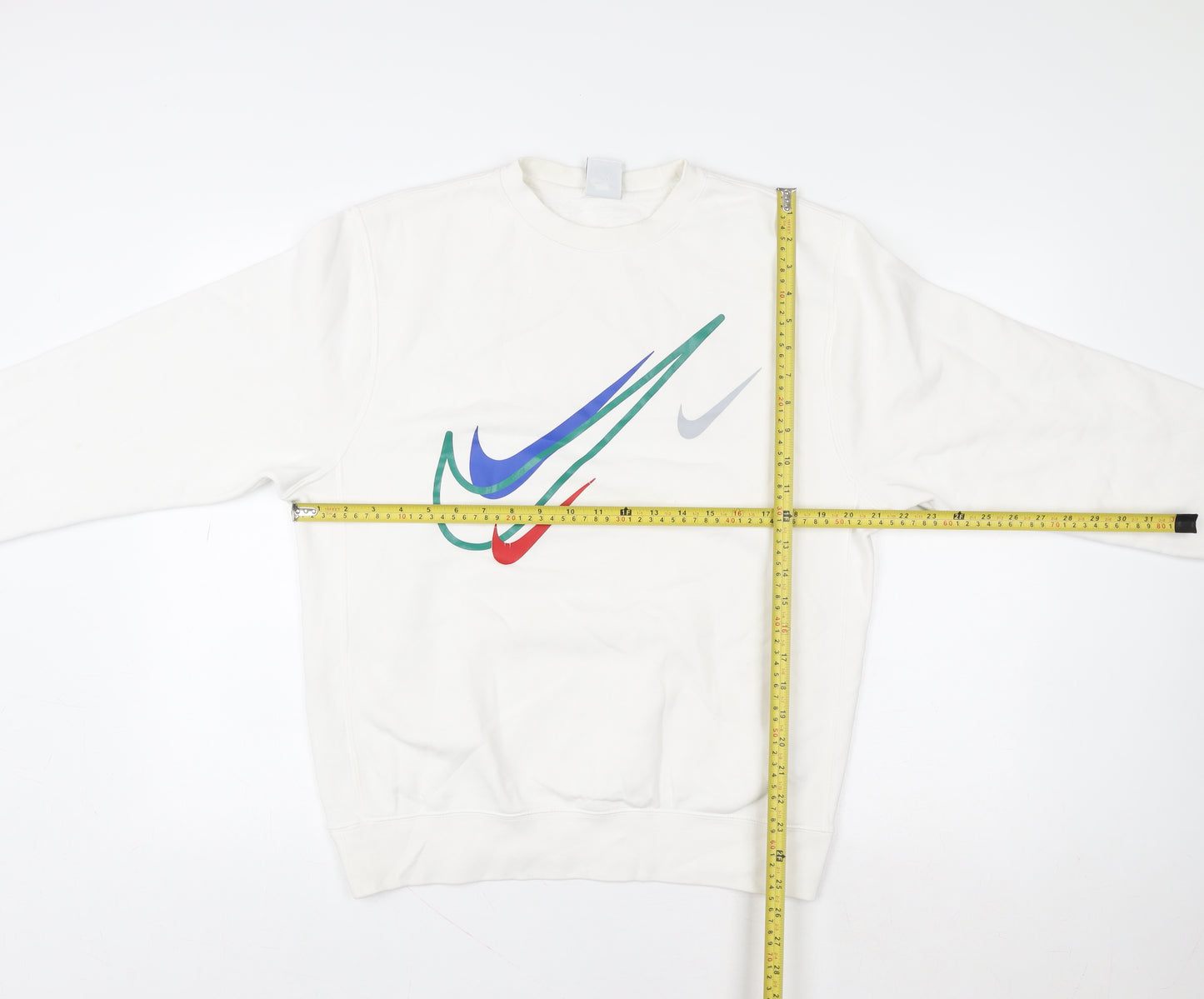 Nike Women's Ivory Small Crew Neck Pullover Sweatshirt