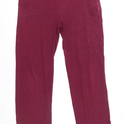 LA Gear Women's Red Size 12 Slim Fit Jersey Leggings