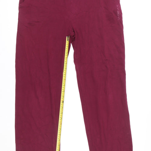 LA Gear Women's Red Size 12 Slim Fit Jersey Leggings