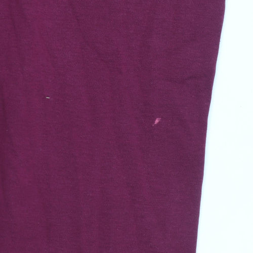 LA Gear Women's Red Size 12 Slim Fit Jersey Leggings