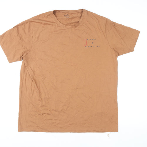 Antelopus Outfitters Men’s Brown 2XL Cotton Crew Neck Quotes T-Shirt