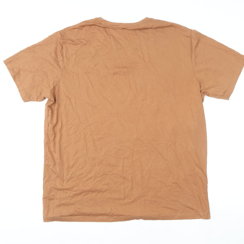 Antelopus Outfitters Men’s Brown 2XL Cotton Crew Neck Quotes T-Shirt