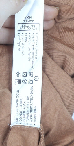 Antelopus Outfitters Men’s Brown 2XL Cotton Crew Neck Quotes T-Shirt