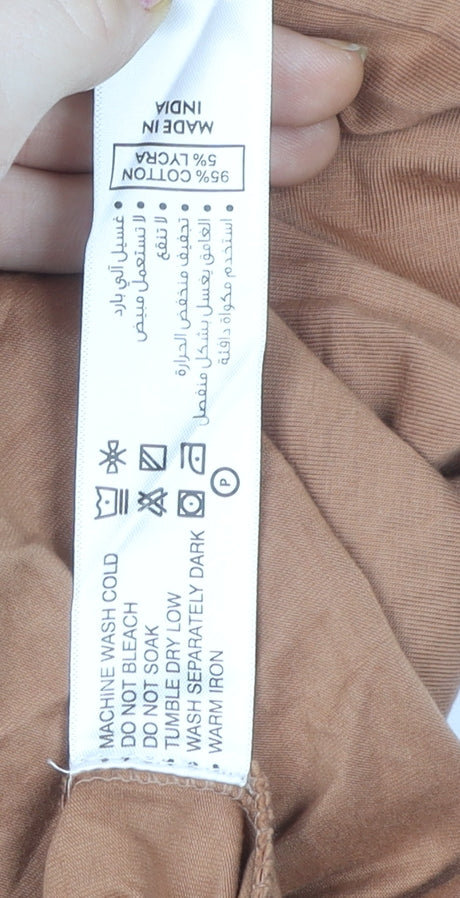 Antelopus Outfitters Men’s Brown 2XL Cotton Crew Neck Quotes T-Shirt